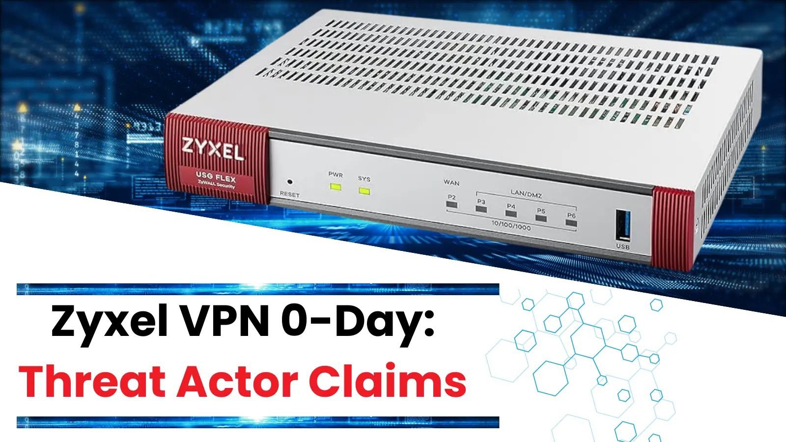 Threat Actors Claiming of 0-Day Vulnerability in Zyxel VPN Device