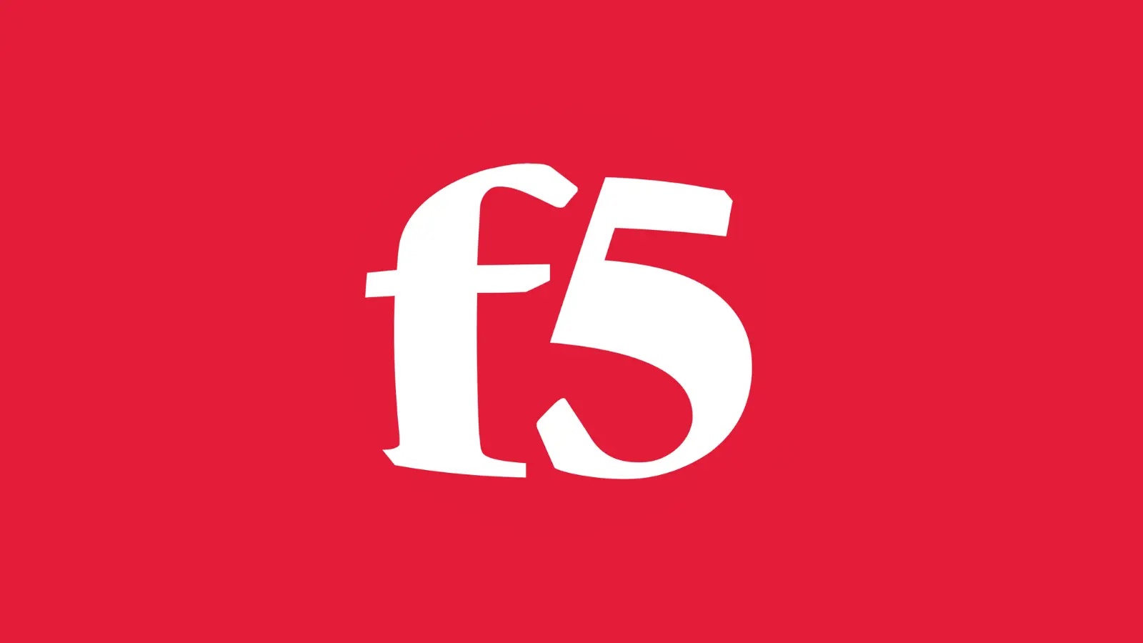 F5 Breached White lowercase f and number 5 in bold font centered on a solid red background.