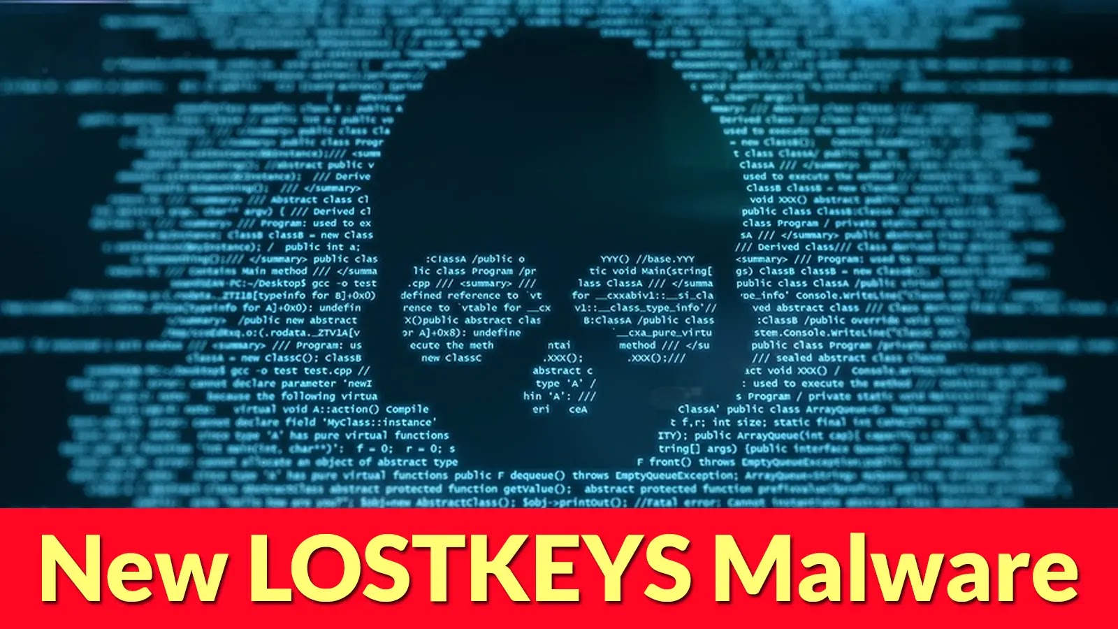 New LOSTKEYS Malware Linked to Russia State-Sponsored Hacker Group COLDRIVER A skull shape formed by lines of computer code on a blue screen, with a red banner at the bottom that reads New LOSTKEYS Malware in bold yellow text.