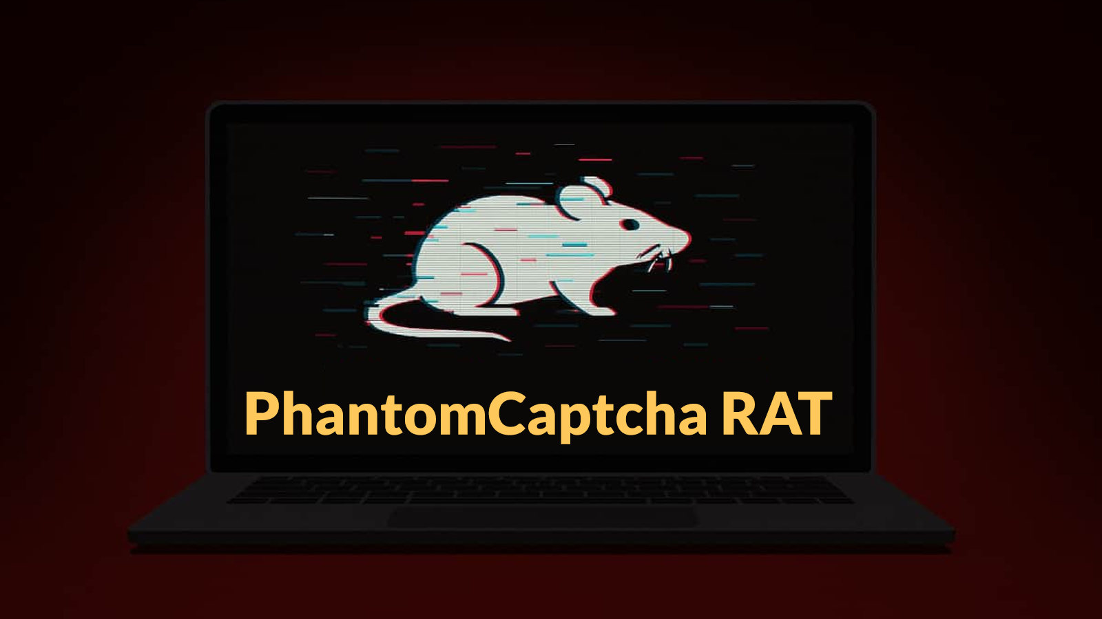 New PhantomCaptcha RAT Weaponized PDFs to Deliver Malware Using ‘ClickFix’-Style Cloudflare Captcha Pages A graphic of a laptop with a stylized white rat on its screen and the text PhantomCaptcha RAT in bold yellow letters, set against a dark red background.