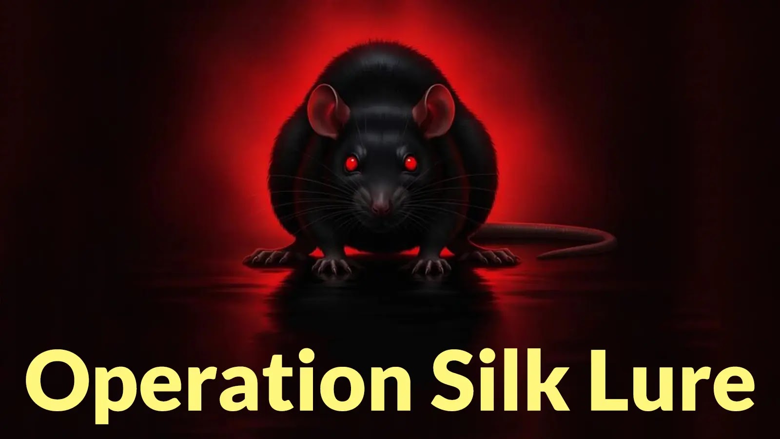 Operation Silk Lure Weaponizing Windows Scheduled Tasks to Drop ValleyRAT A black rat with glowing red eyes stands against a red and black background. Large yellow text at the bottom reads Operation Silk Lure.