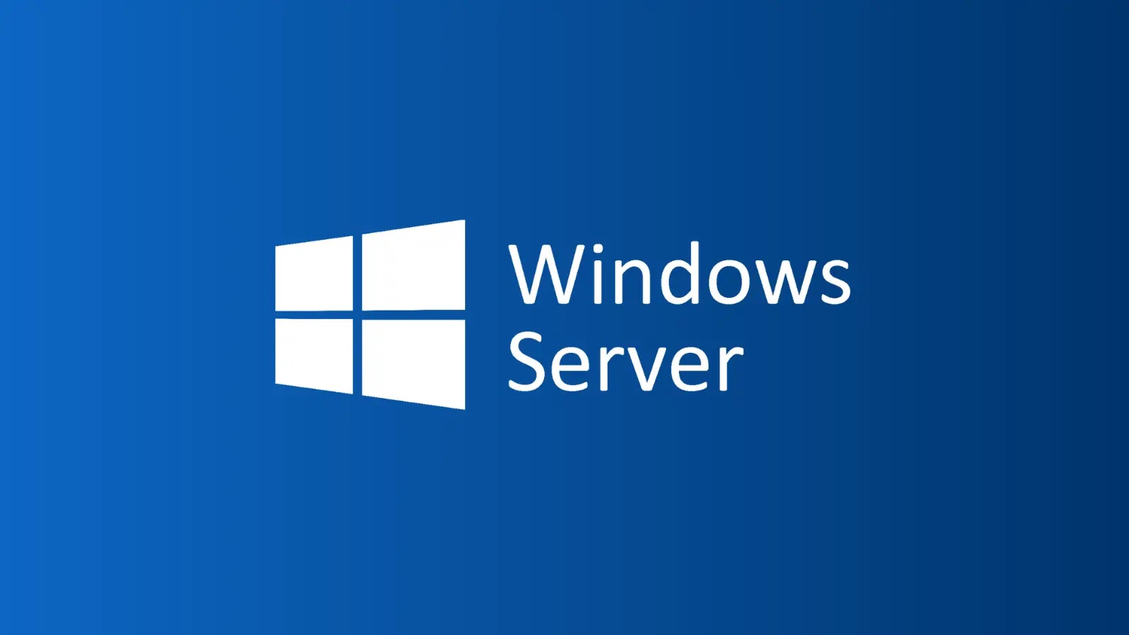 PoC WSUS RCE Vulnerability White Windows Server logo and text on a blue gradient background.