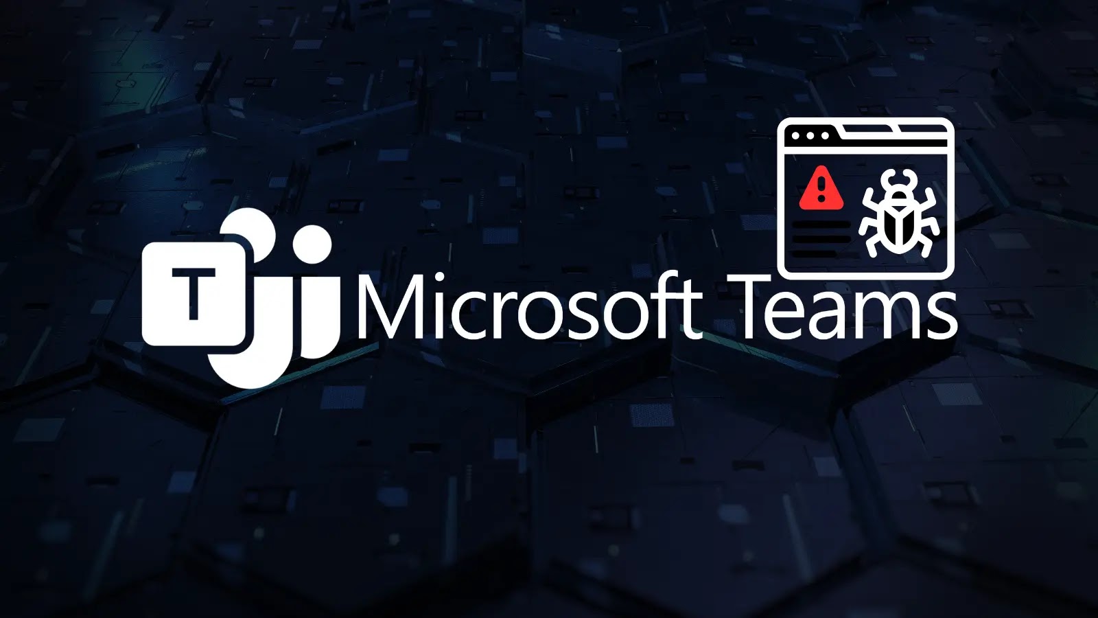 Vanilla Tempest Fake Teams File Microsoft Teams logo next to an icon of a web browser with a red warning sign and a bug, suggesting a security threat or vulnerability related to Microsoft Teams.