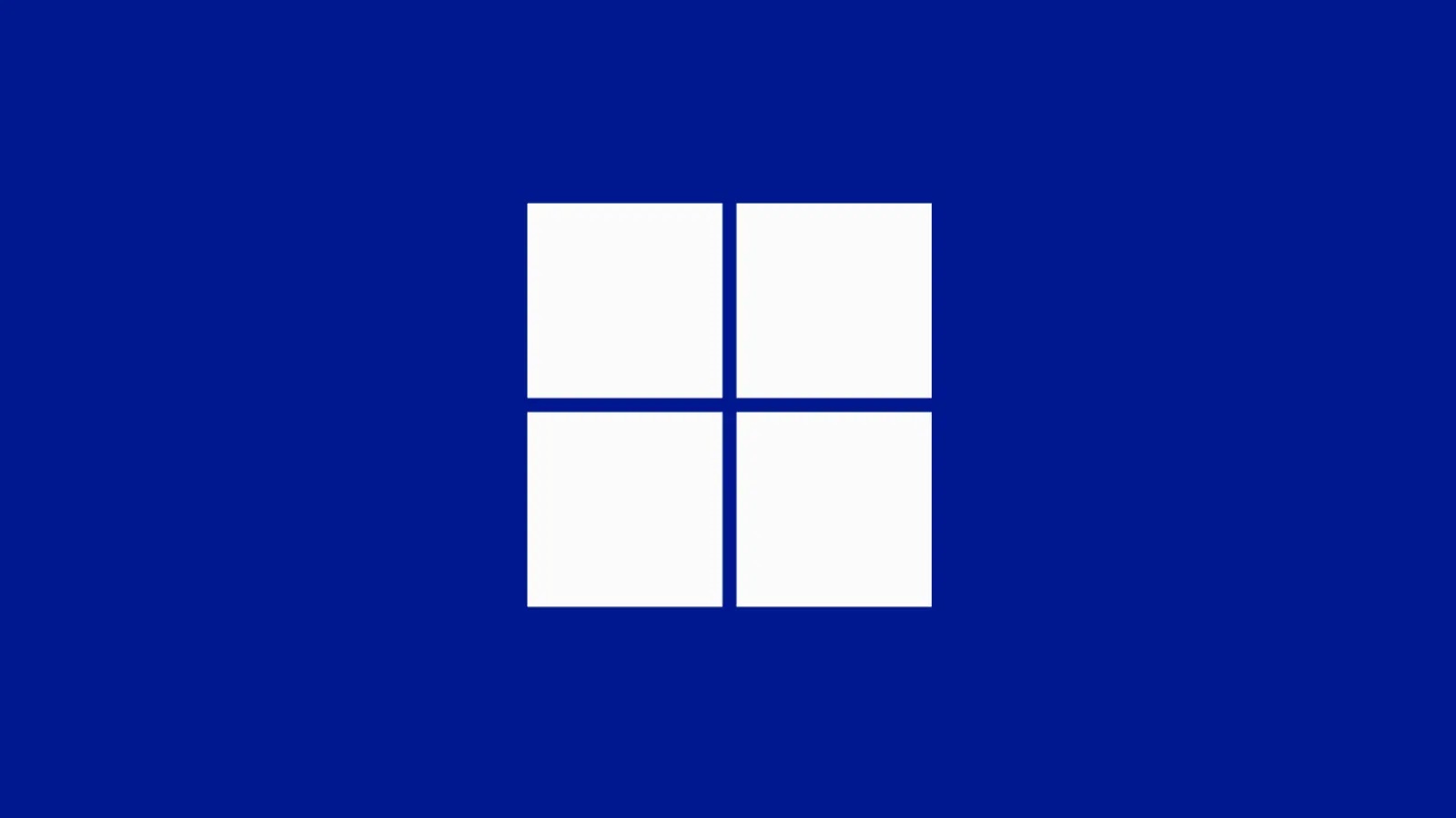 Windows updates Cause Login Issues A white, four-pane window-like logo is centered on a solid blue background. The design consists of four equal squares arranged in a 2x2 grid.