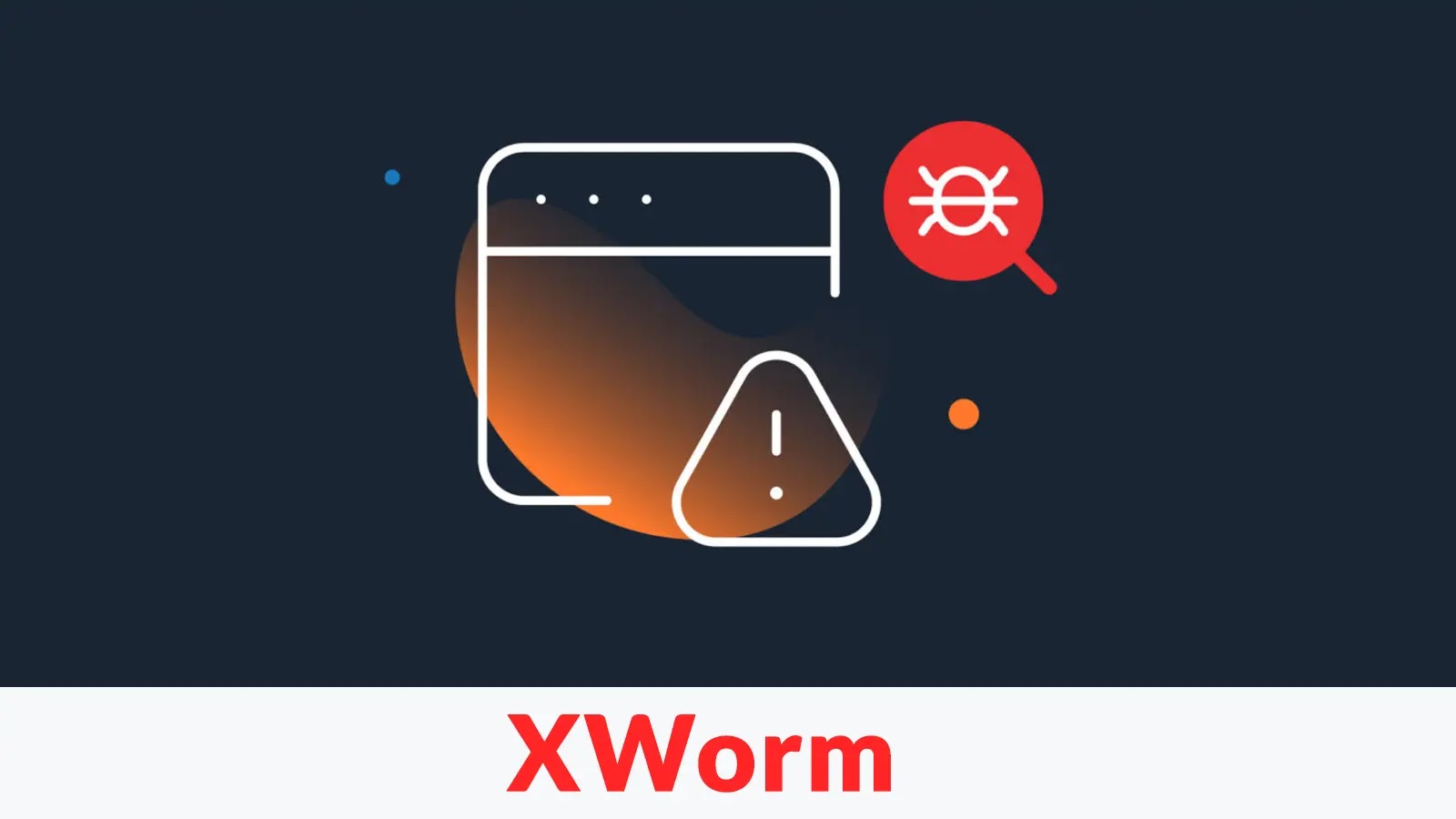 Hackers are Weaponizing Invoices to Deliver XWorm that Steals Login Credentials A stylized warning icon and bug symbol appear on a dark background, suggesting a cybersecurity threat. The text XWorm is prominently displayed in bold red letters at the bottom.