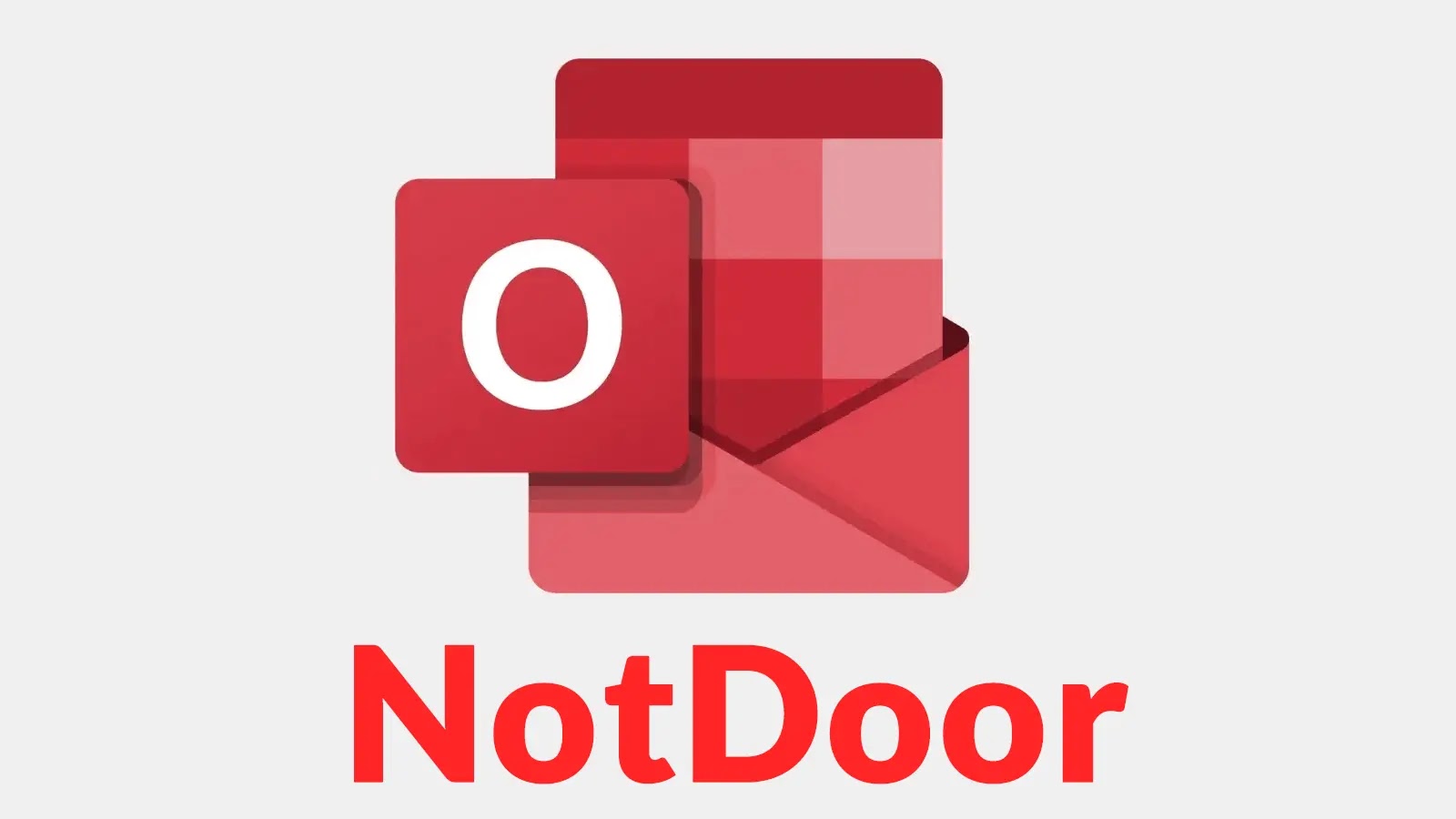 Researchers Detailed Techniques to Detect Outlook NotDoor Backdoor Malware A red and white graphic resembling the Microsoft Outlook icon, with the text NotDoor in bold red letters below it.