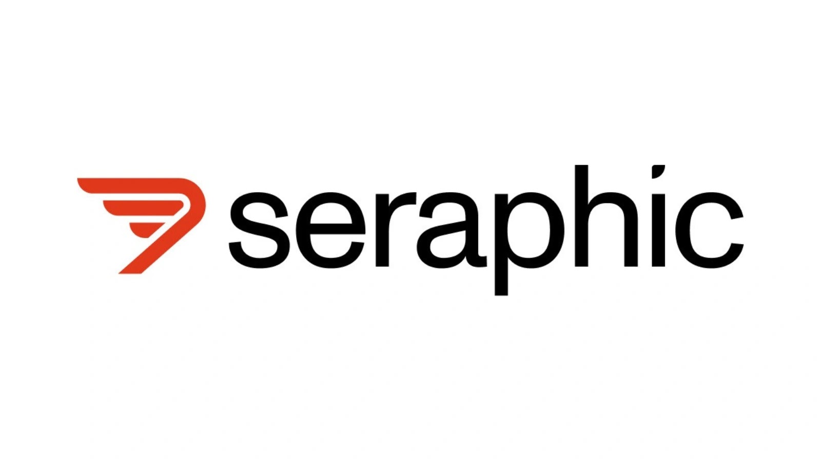 TTT (26) The image shows the word seraphic in black text with a stylized red wing logo to the left of the text on a white background.