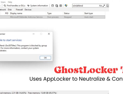 New GhostLocker Tool that Uses Windows AppLocker to Neutralize and Control EDR
