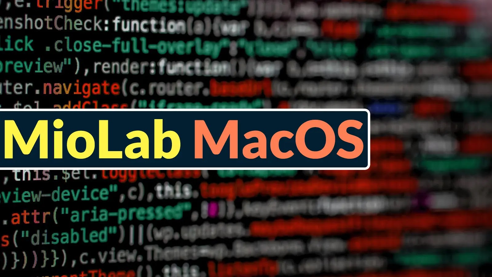 Threat Actors Advertising ‘MioLab MacOS’ Infostealer on an Underground Forum The image shows the text “MioLab MacOS” in a highlighted box over a blurred background of colorful programming code on a screen.
