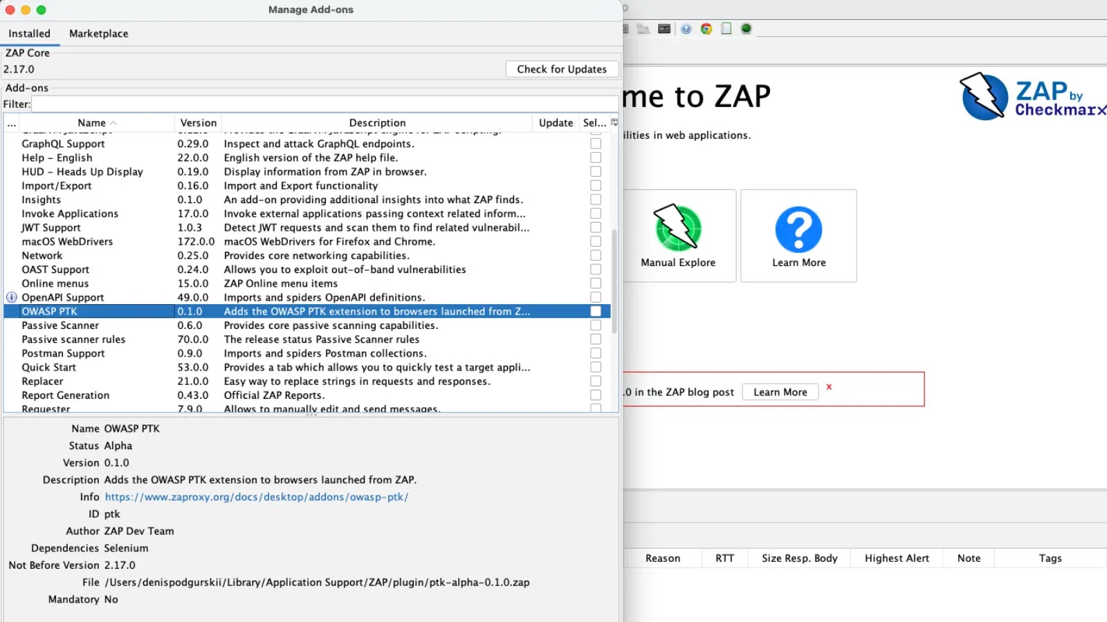 ZAP OWASP PenTest kit
