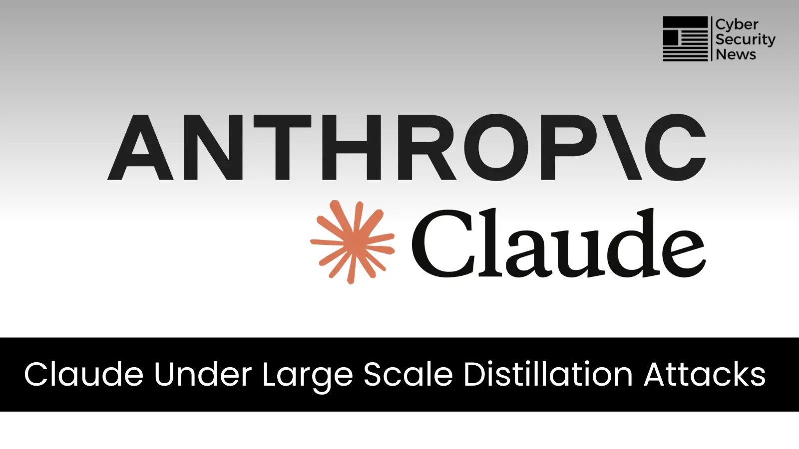 Image with the logos of Cyber Security News and Anthropic Claude. Below the logos, text reads: Claude Under Large Scale Distillation Attacks on a black banner.