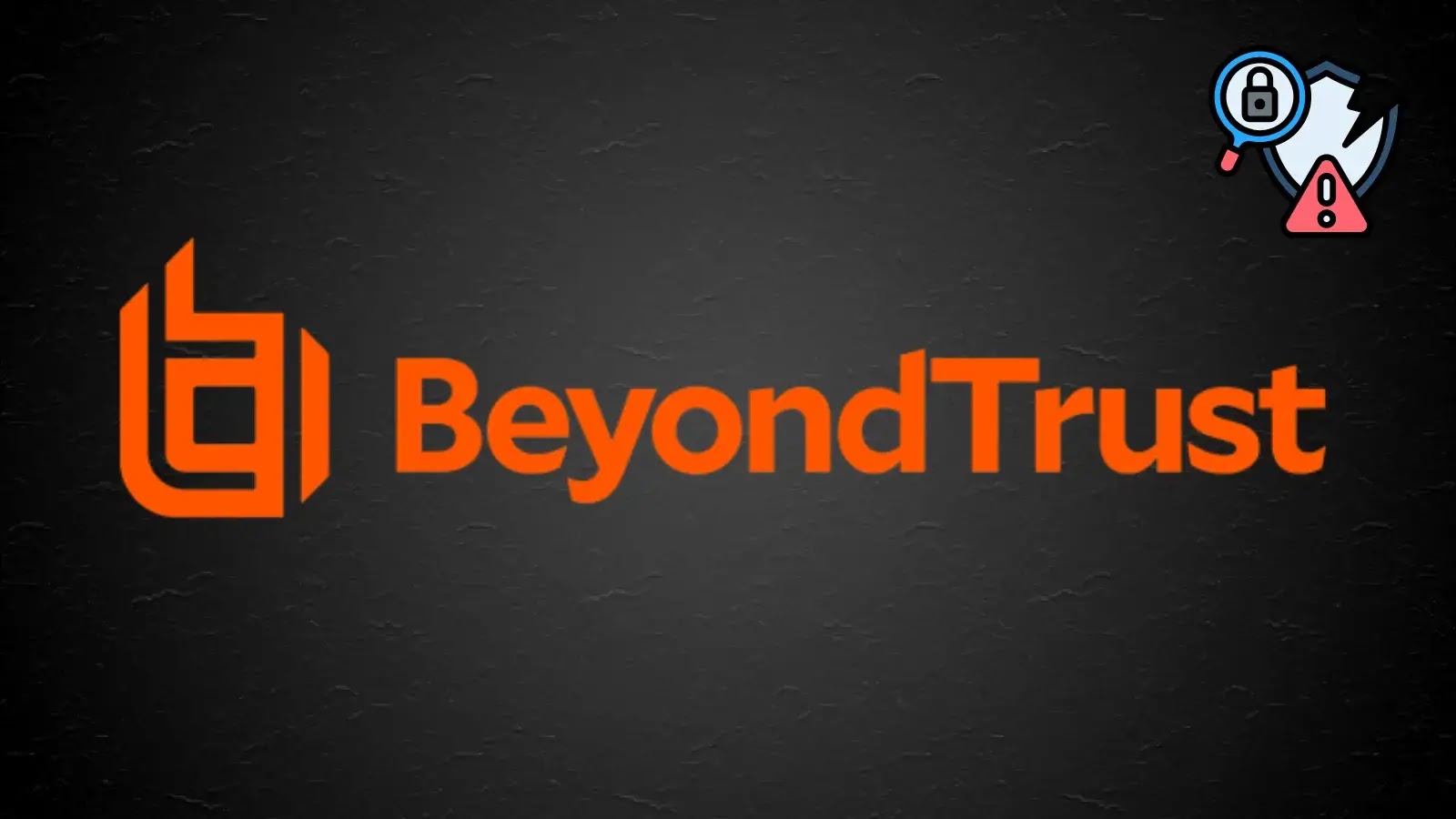 Critical BeyondTrust Vulnerability Exploited in the Wild to Gain Full Domain Control (1) The image features the BeyondTrust logo in bright orange text on a dark background, with the company’s icon to the left of the name. In the top right corner, there are two small security-themed icons.