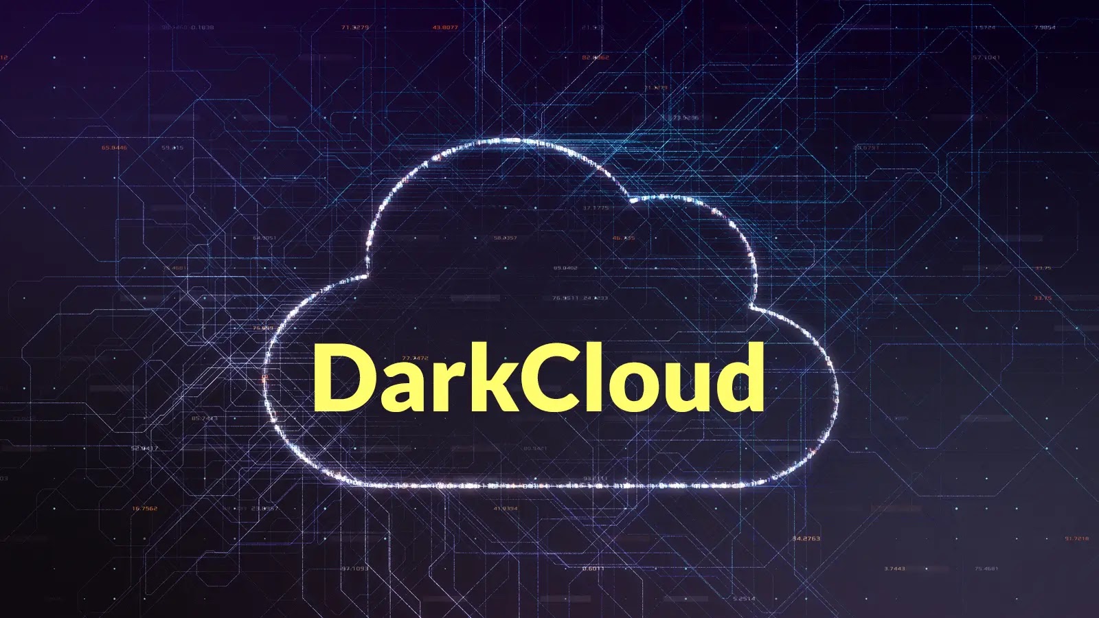 DarkCloud Infostealer Emerges as Major Threat With Scalable Credential Theft Targeting Enterprises A glowing cloud outline with the word DarkCloud in bold yellow letters at the center, set against a dark background with blue digital network lines.