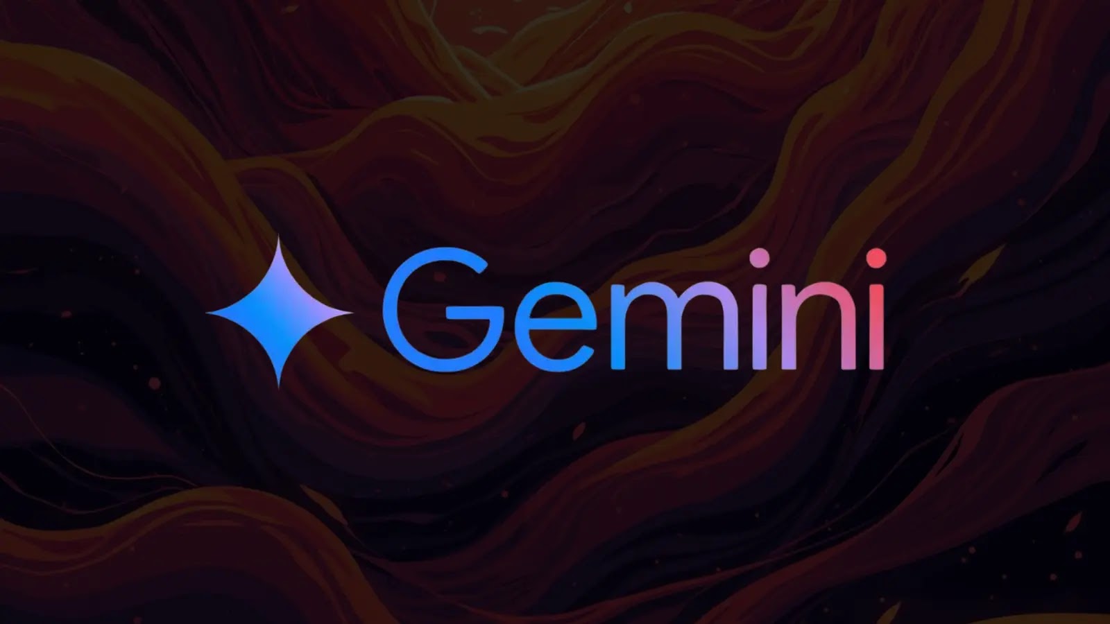 Google API Keys Gemini The word Gemini in a gradient blue and pink font with a blue star-shaped icon to the left, set against a dark, swirling abstract background.