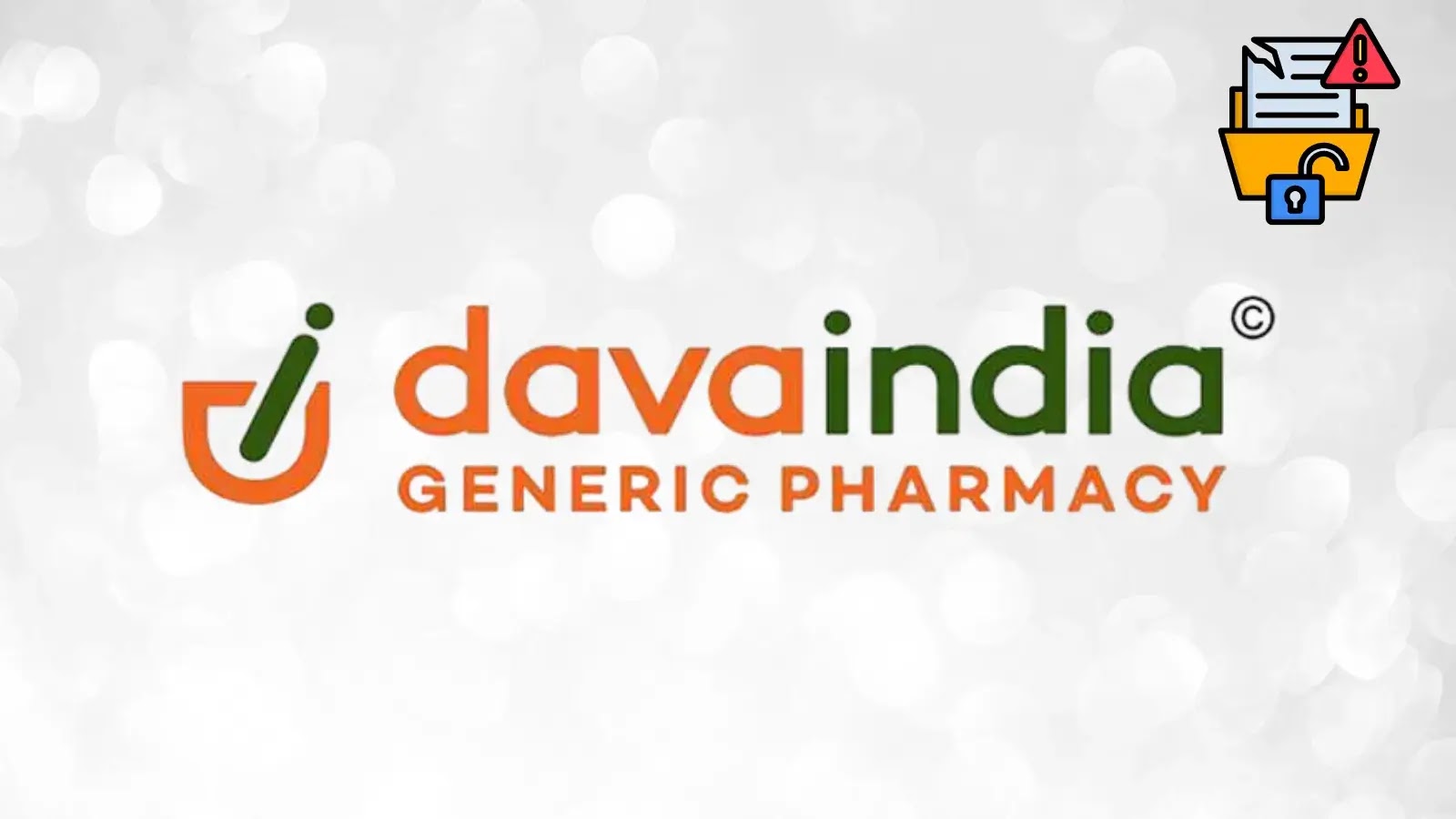 Logo of davaindia GENERIC PHARMACY with an orange and green color scheme on a light, bokeh-style background. There is also a copyright symbol after the text.