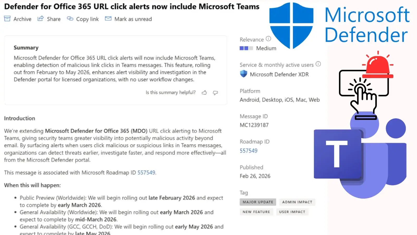 Microsoft Defender Expands URL Click Alerts to Include Microsoft Teams for Enhanced Security Visibility (1) (1) (1)