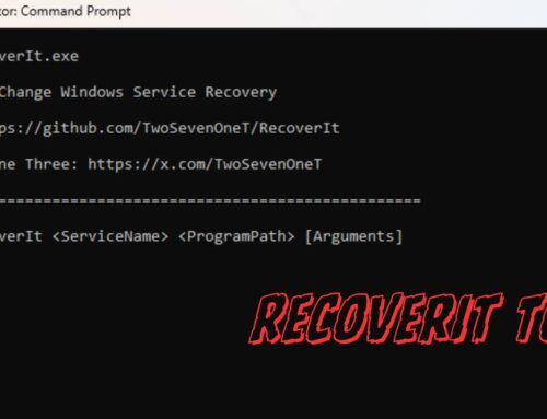 New RecoverIt Tool Exploits Windows Service Failure Recovery Functions to Execute Payload