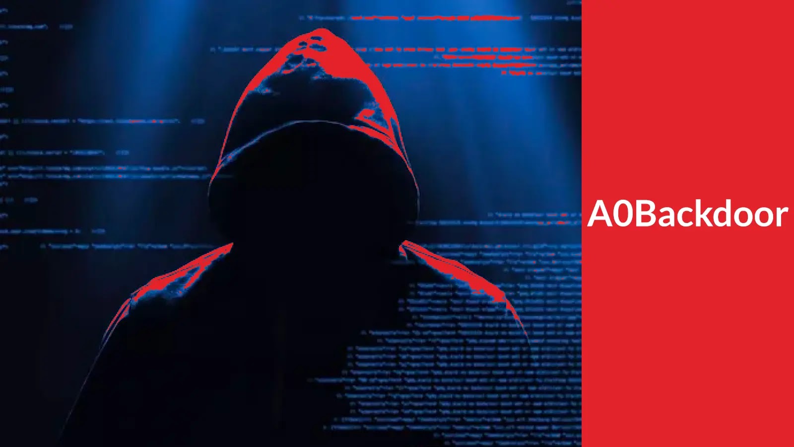 Attackers Abuse Microsoft Teams and Quick Assist to Drop Stealthy A0Backdoor A figure in a hooded sweatshirt stands in shadow against a backdrop of glowing computer code, with the text “A0Backdoor” on a red panel to the right.