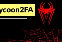 A partial image of a red spider logo resembling Spider-Man on a black background, with the text cycoon2FA in a yellow box on the left side.