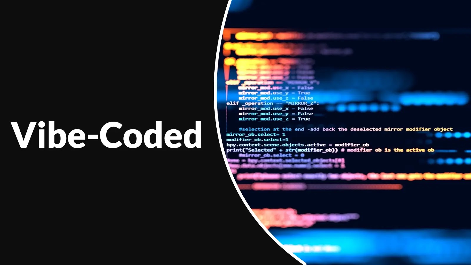 ‘Vibe-Coded’ Malware Campaign Uses Fake Tools, CDNs and File Hosts to Infect Users The image is split in half; the left side has the text Vibe-Coded on a black background, while the right side shows colorful lines of computer code on a blurred screen.