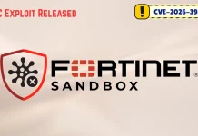 Fortinet Sandbox logo with a warning about a new exploit released for CVE-2026-39, highlighted in the top right corner.