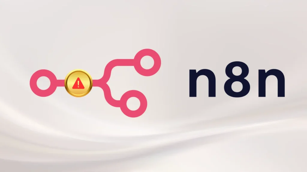 Critical-n8n-Vulnerabilities-Expose-Automation-Nodes-to-Full-RCE–1024×576 The n8n logo, featuring a pink branching network with a yellow exclamation mark in a circle, next to the text n8n on a light background.