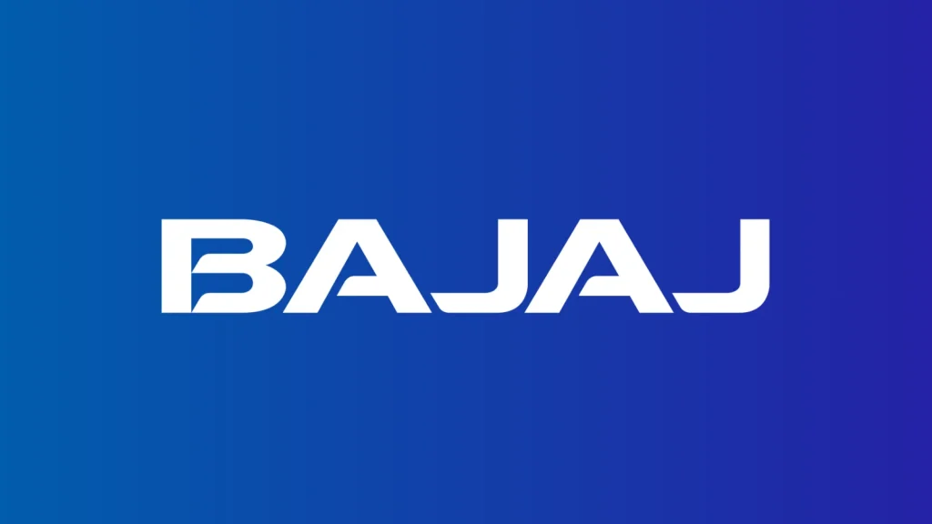 Bajaj-Ransomware-Attack-1024×576 The image displays the word BAJAJ in bold, white, uppercase letters on a smooth gradient blue background.