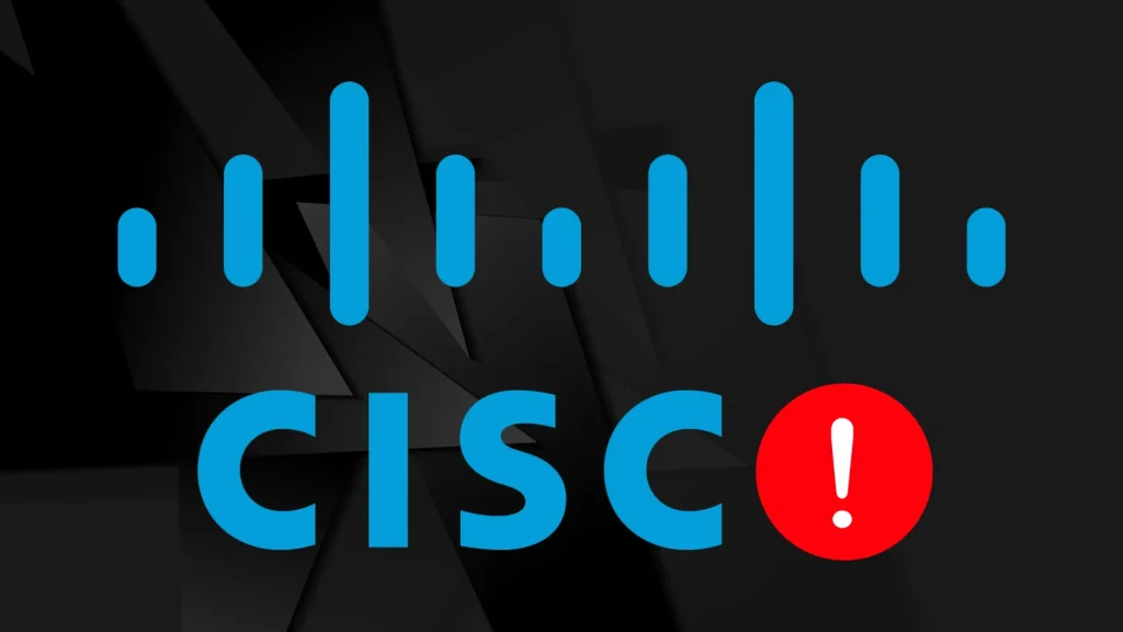 Critical-Cisco-Unified-CM-and-SME-Flaw-Enables-Remote-attacker-to-Launch-SSRF-attacks-1024×576 The Cisco logo in blue letters with a red exclamation mark replacing the letter O, set against a dark, abstract background.