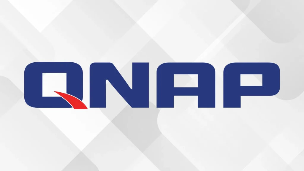 QNAP-Patches-Multiple-Injection-Vulnerabilities-Leads-to-arbitrary-command-Execution-1024×576 The QNAP logo features bold blue letters spelling QNAP with a red curved accent inside the letter Q, set against a light gray geometric background.