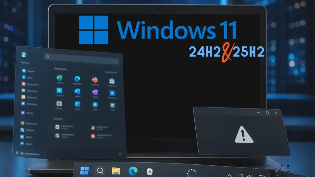 Windows-11-24H2-and-25H2-Issue-Causes-Black-Screen-Start-Menu-Failure-and-Taskbar-Crashes-1024×576