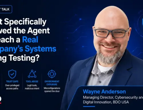 What specifically allowed the agent to reach a real company’s systems during testing?